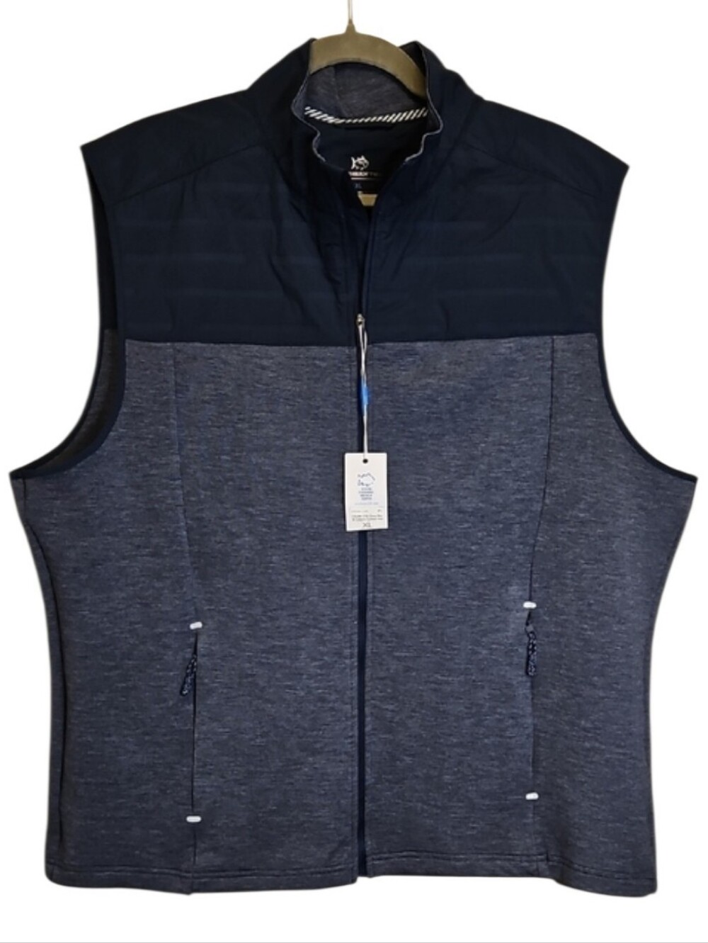 Southern Tide Coligny Quilted Vest, NWT, Dress Blue, XL